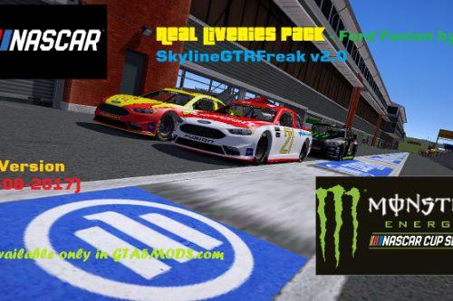 Monster Energy NASCAR Cup Series Real Liveries Pack (2016-2017 Seasons) - Ford Fusion by SkylineGTRFreak 